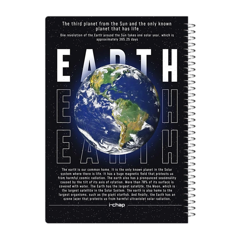 دفتر مشق 80 برگ آی چاپ مدل سیاره زمین  کد 101