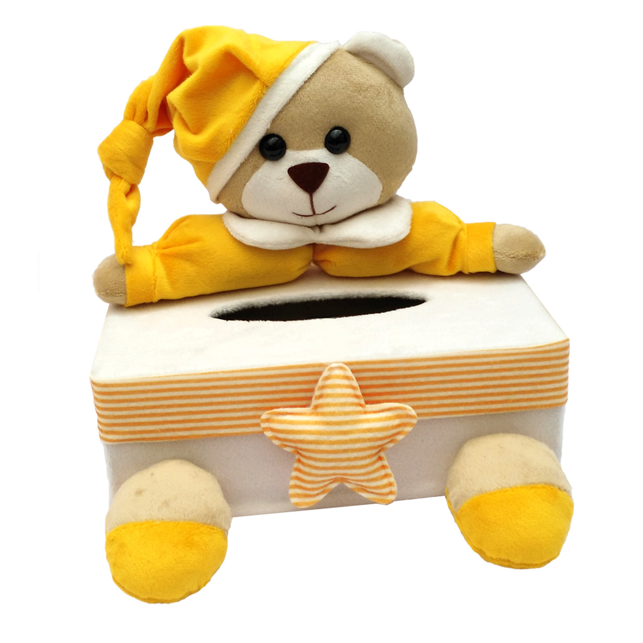 ست سطل و جادستمال کاغذی اتاق کودک طرح خرس نانان مدل SD100