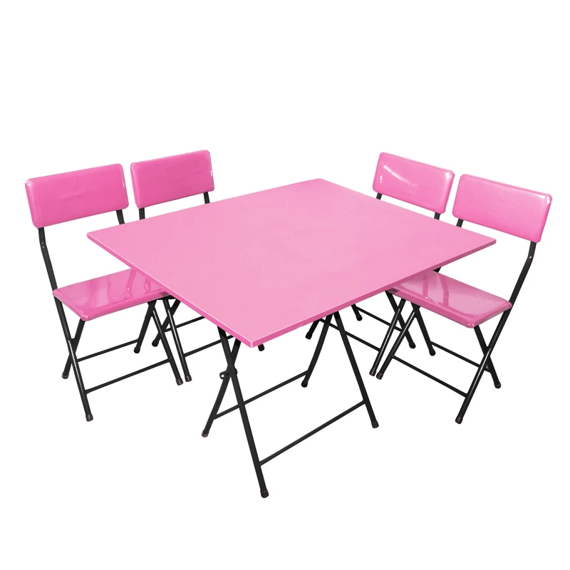 میز و صندلی سفری تاشو 4 نفره میزیمو کد 1845 مجموعه 5 عددی