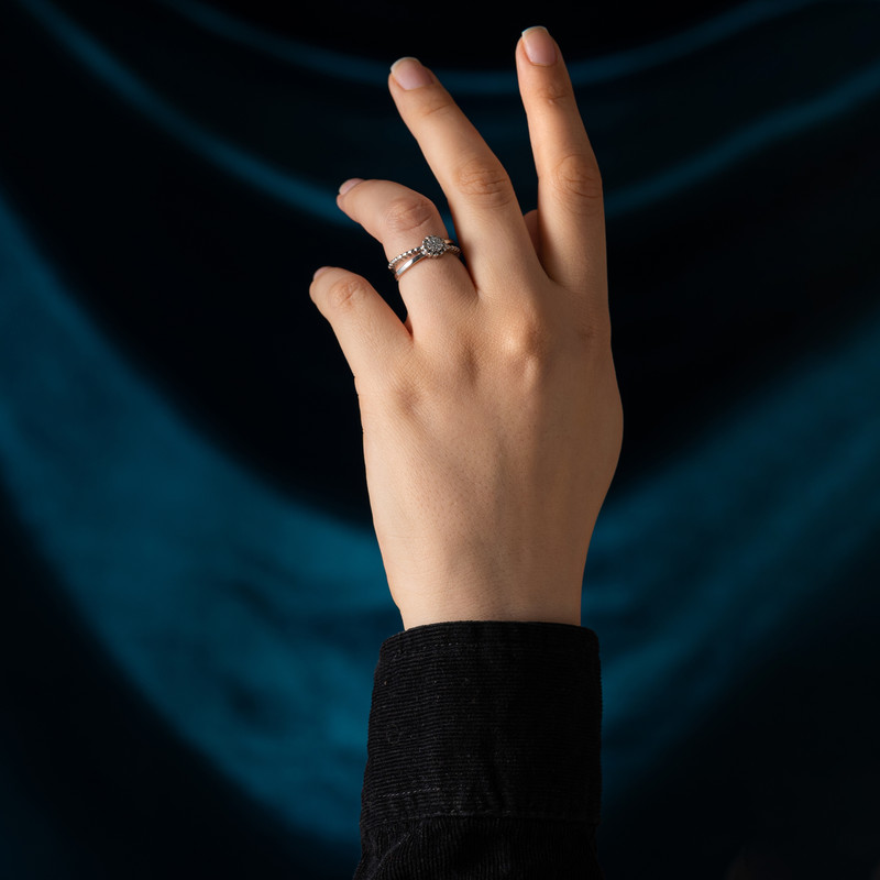 انگشتر طلا 18 عیار زنانه جواهری سون مدل 2245