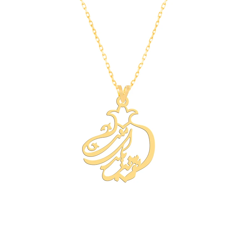 گردنبند طلا 18 عیار زنانه فرشته مدل انار تو شب یلدای منی WNLZ-000668