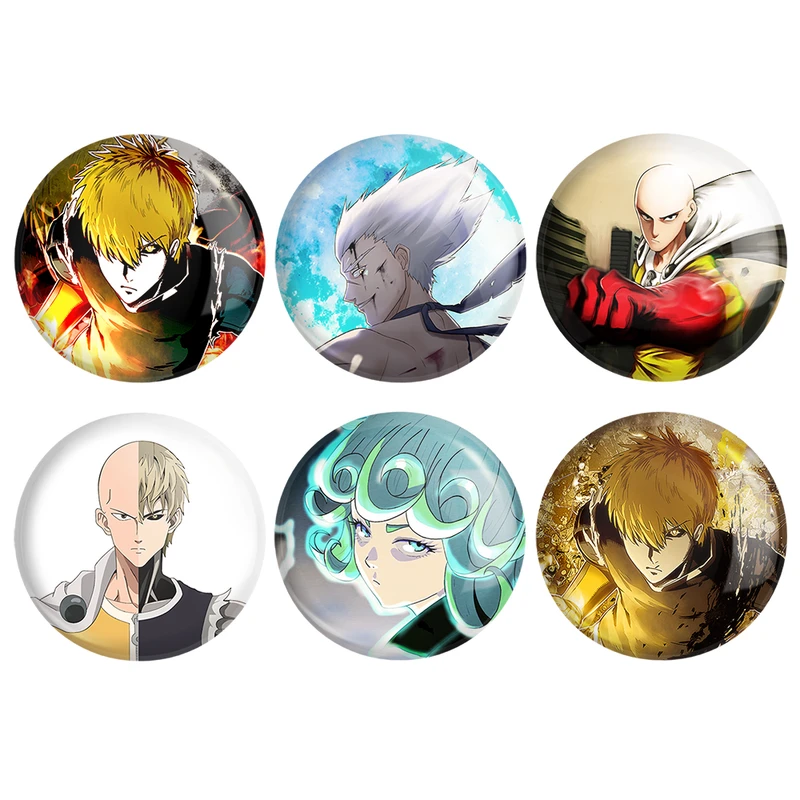 مگنت خندالو مدل انیمه مرد تک مشتی مدل One Punch Man کد 450B مجموعه 6 عددی