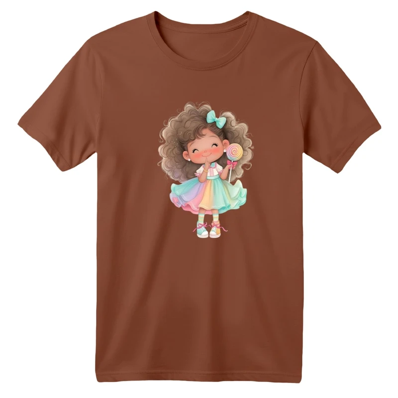 تی شرت آستین کوتاه بچگانه مدل دخترک کد 15