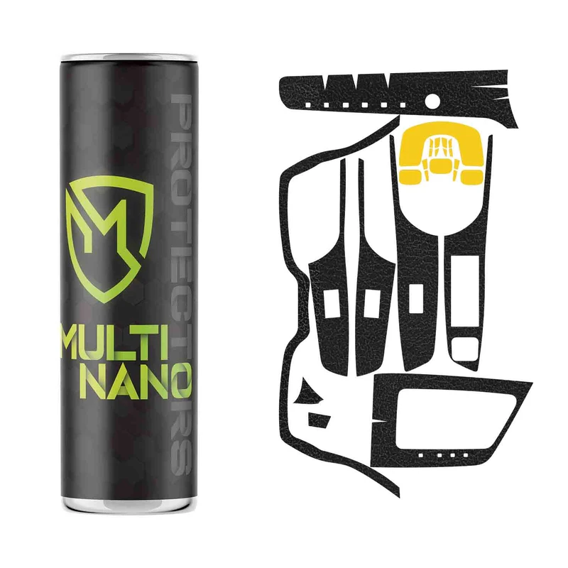 برچسب محافظ کنسول خودرو مولتی نانو طرح چرم مدل X-F1L مناسب برای Tigard X35 مجموعه 25 عددی