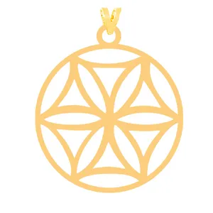 آویز گردنبند طلا 18 عیار زنانه کرابو مدل شکل هندسی کد Kr31609