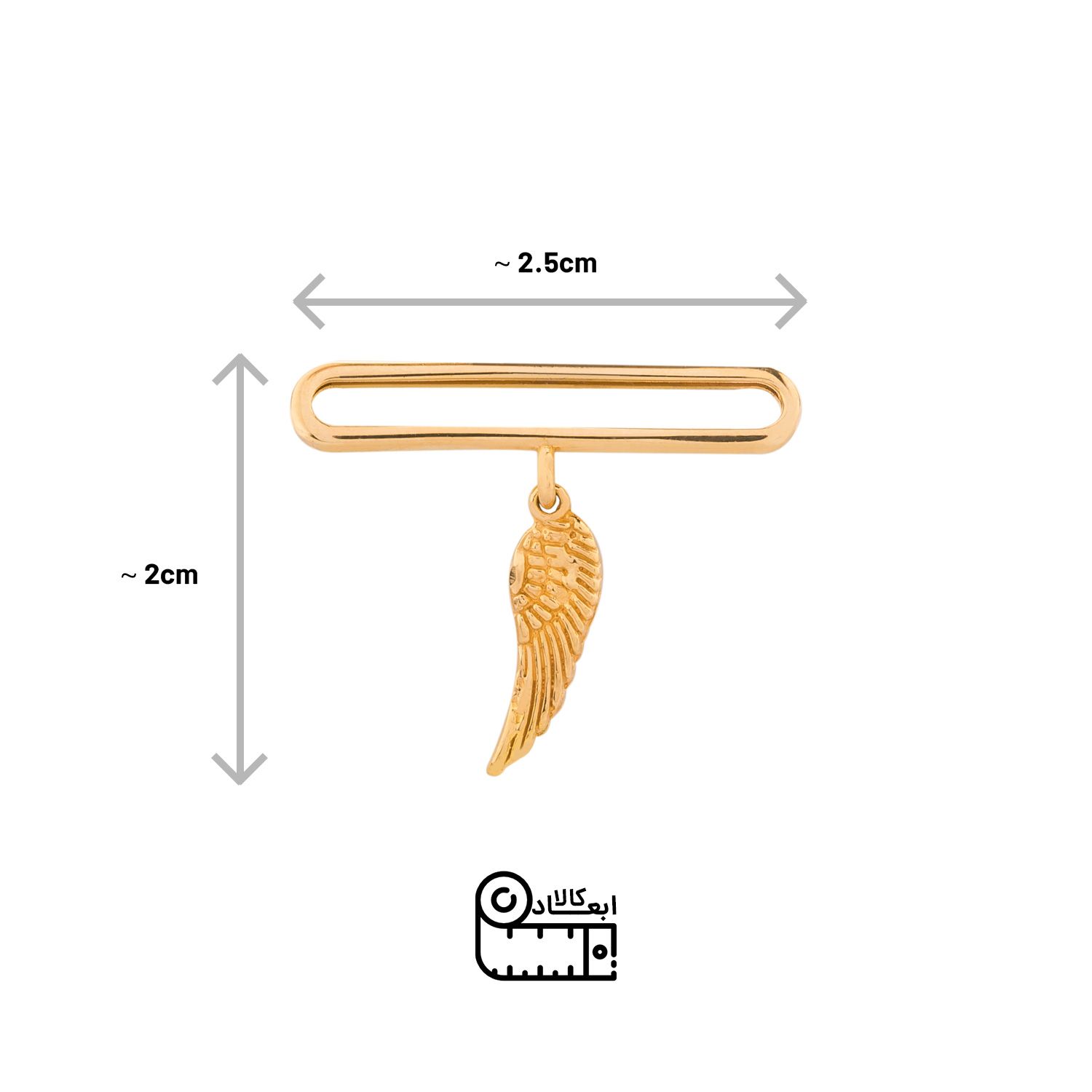 آویز ساعت طلا 18 عیار زنانه کاکامی مدل بال کد 353 -  - 3