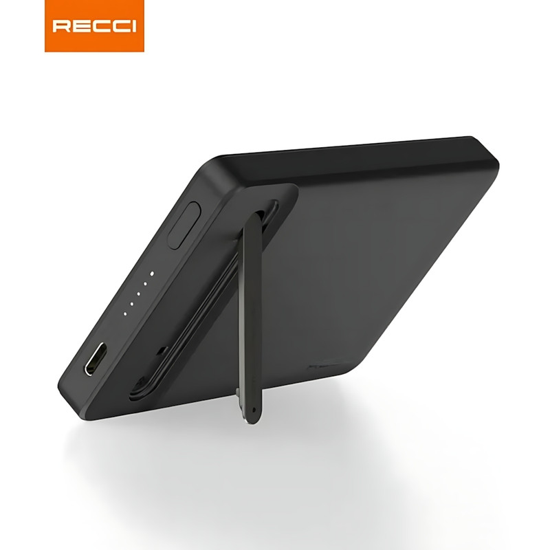 پاوربانک بی‌سیم 20 وات رسی مدل RPB-W37 ظرفیت 5000 میلی‌آمپرساعت به همراه کابل USB-C