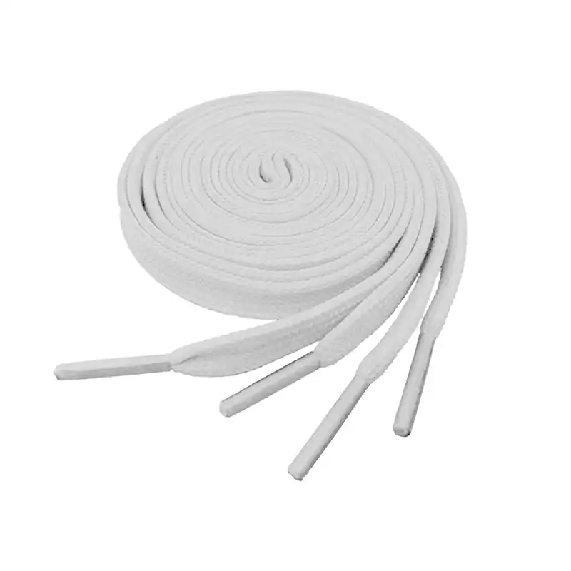 بند کفش مدل 120 رنگ سفید مجموعه 2 عددی