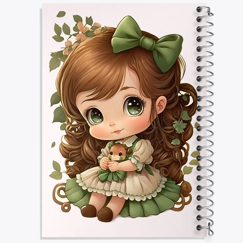 دفتر ژورنال نویسی 50 برگ خندالو مدل نقطه ای طرح دخترانه کد N4501