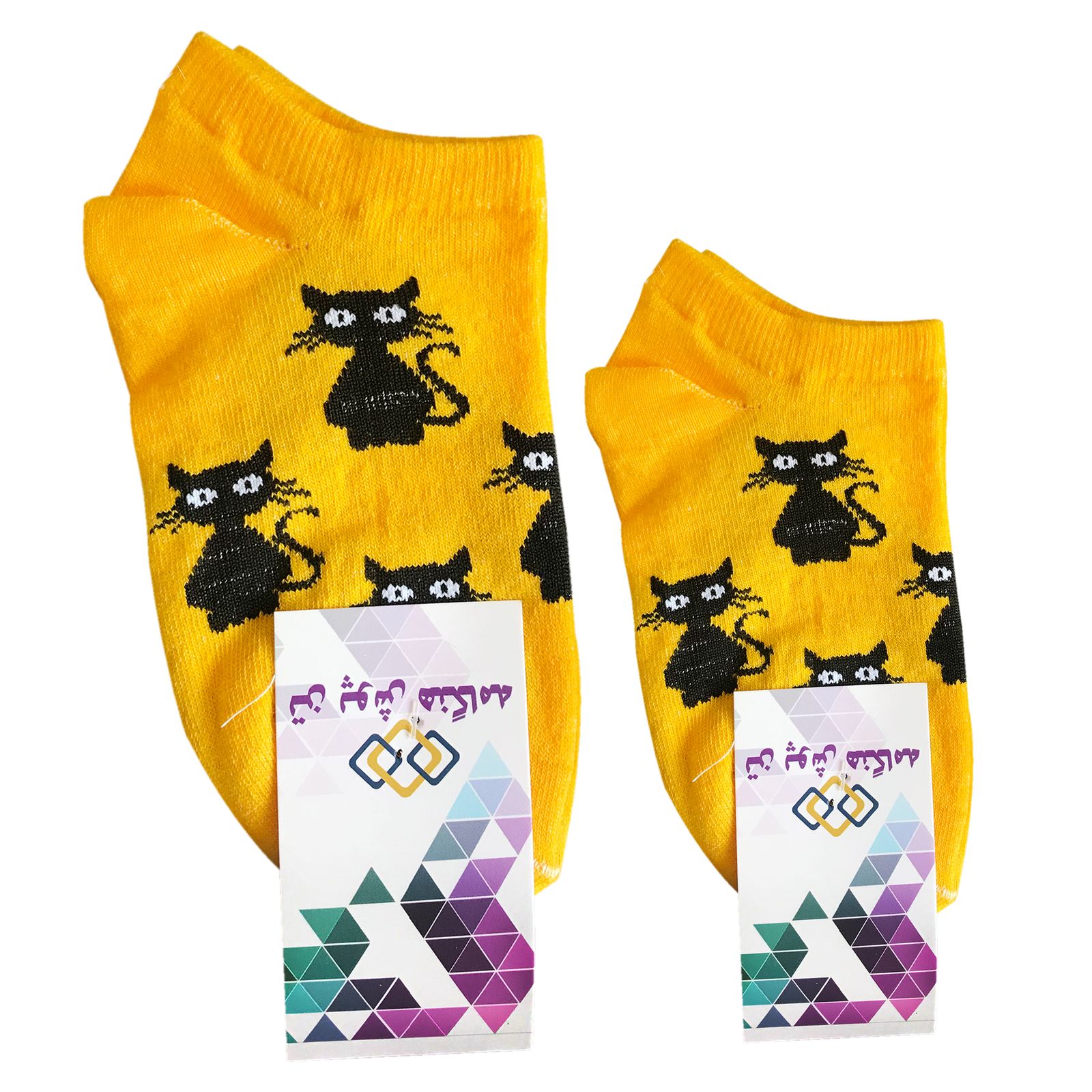 جوراب زنانه تن پوش هنگامه مدل مادر و کودک کد Z-002 مجموعه 2 عددی