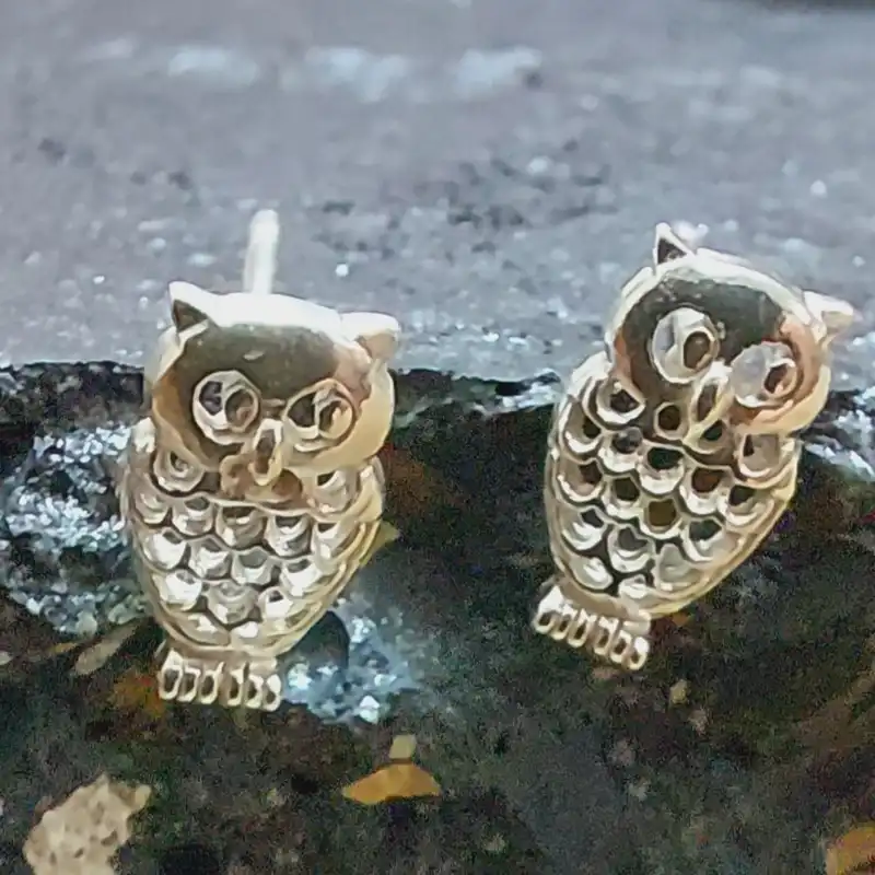 گوشواره نقره زنانه مدل جغد