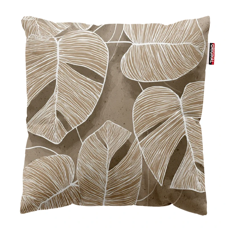 کوسن پاد آفرین مدل مینیمال طرح گل و برگ کد PK303578 سایز 30*30 سانتی متر