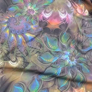 پارچه لباس مدل سوپرسافت گیاهی طرح طاووسی