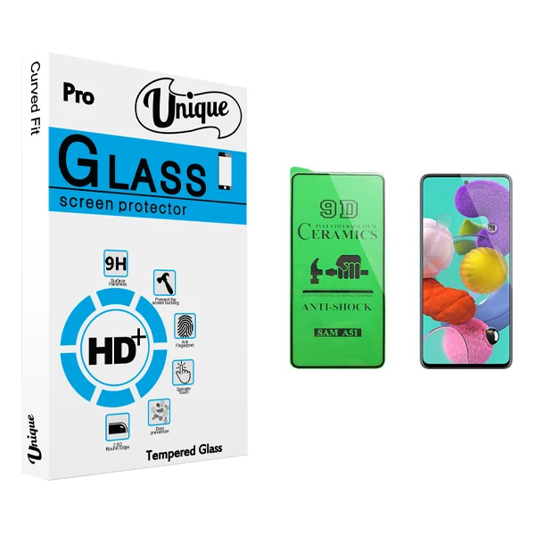 محافظ صفحه نمایش سرامیکی يونيک مدل +Clear مناسب برای گوشی موبایل سامسونگ Galaxy A51