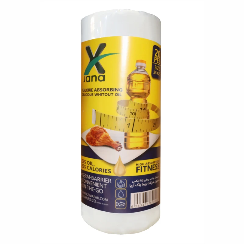 دستمال جذب روغن ژانا ایکس مدل رولی بسته 20عددی