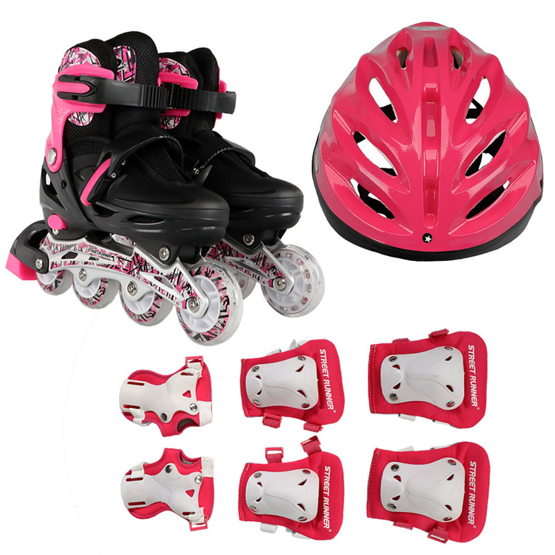 اسکیت کفشی مدل yx M ژله ای به همراه کلاه و لوازم ایمنی