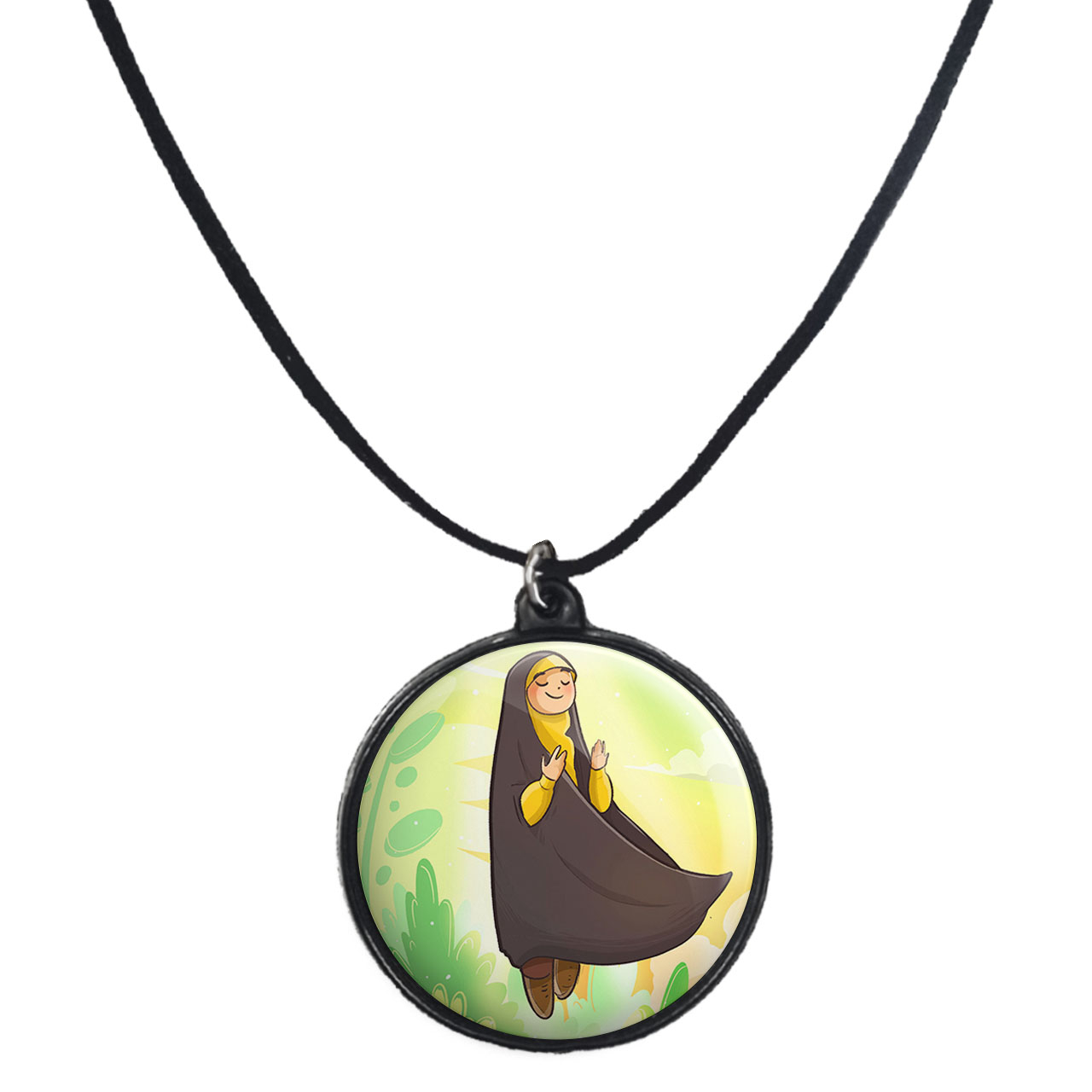 گردنبند پرمانه طرح حجاب کد pmb.24027 مدل دو طرفه