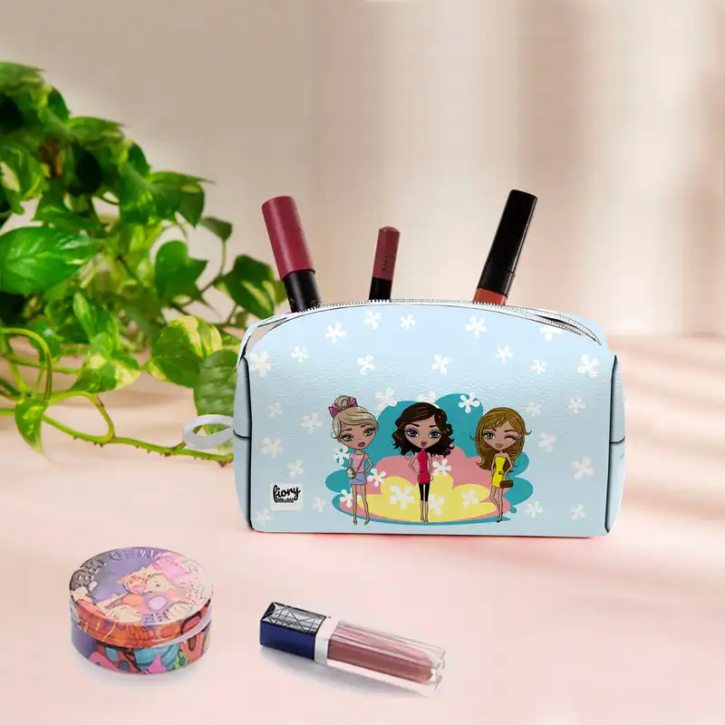کیف لوازم آرایش زنانه فیوری مدل دختران فانتزی طرح باربی کد 2236 fiory