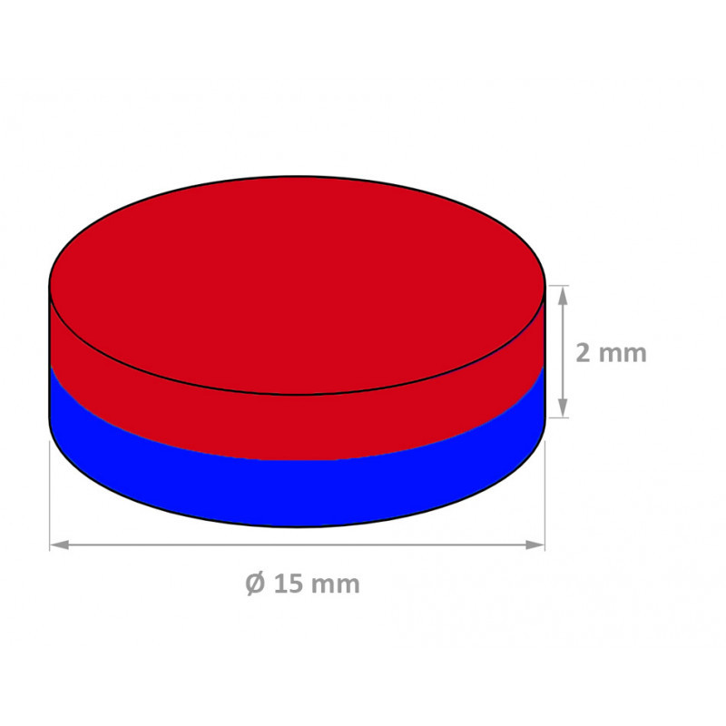 آهن ربا مدل نئودیمیوم دیسک 15x2mm بسته 2 عددی آهن ربا مدل نئودیمیوم دیسک 15x2mm بسته 2 عددی