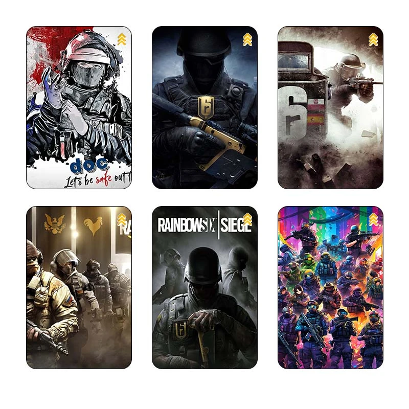استیکر کارت مدل سام نگار طرح رینبو 6 Rainbow Six Siege کد SP1591 مجموعه 6 عددی