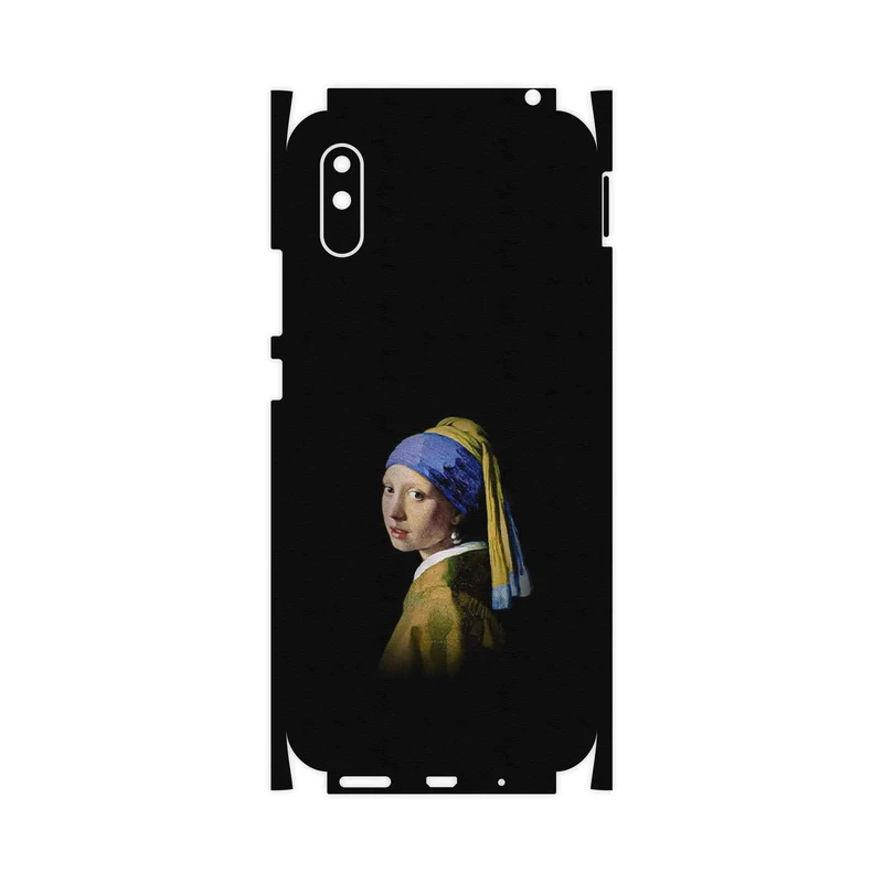 برچسب پوششی ماهوت مدل Girl with a Pearl Earring of Vermeer-FullSkin مناسب برای گوشی موبایل شیائومی Redmi 9A