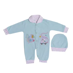 ست سرهمی و کلاه نوزادی مدل MA-TT99029-SARH.N-T.SAB  رنگ سبز