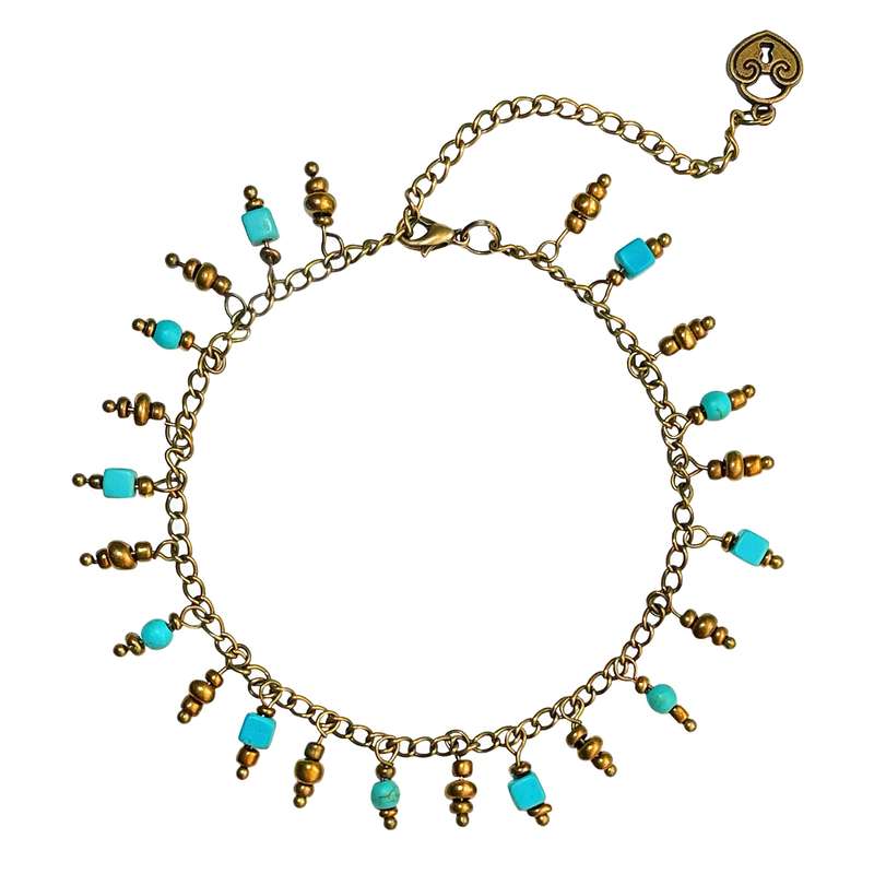 پابند زنانه دل تافته مدل فیروزه کد Del_A10 پابند زنانه دل تافته مدل فیروزه کد Del_A10