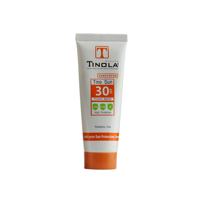 کرم ضد آفتاب بدون رنگ SPF 30 تینولا مدل Tino Sun مناسب پوست های چرب و مختلط حجم 40 میلی لیتر