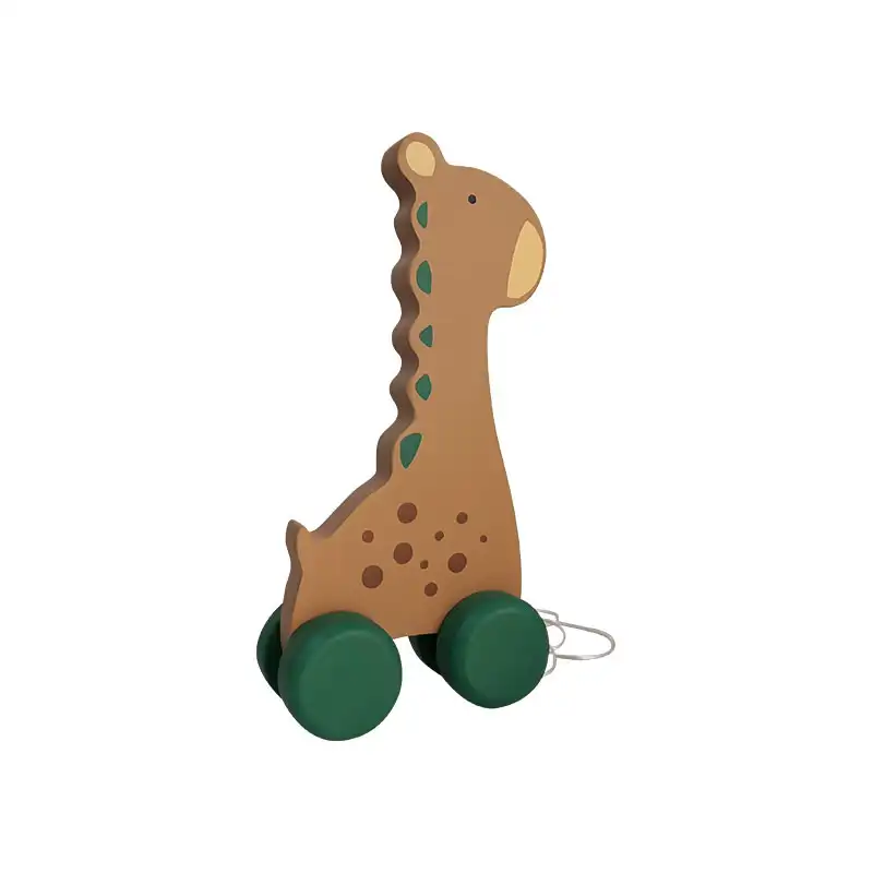اسباب بازی چوبی مدل زرافه ماشینی کد MKids48-2E