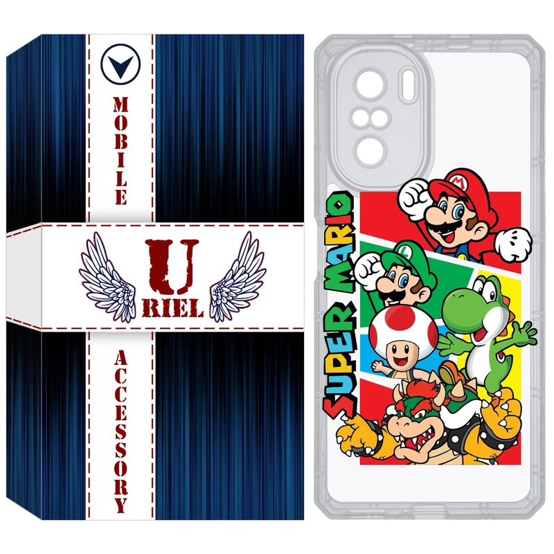 کاور یوریل مدل Clear کد 76 طرح ماریو مناسب برای گوشی موبایل شیائومی Poco F3 / Redmi K40 / Mi 11i