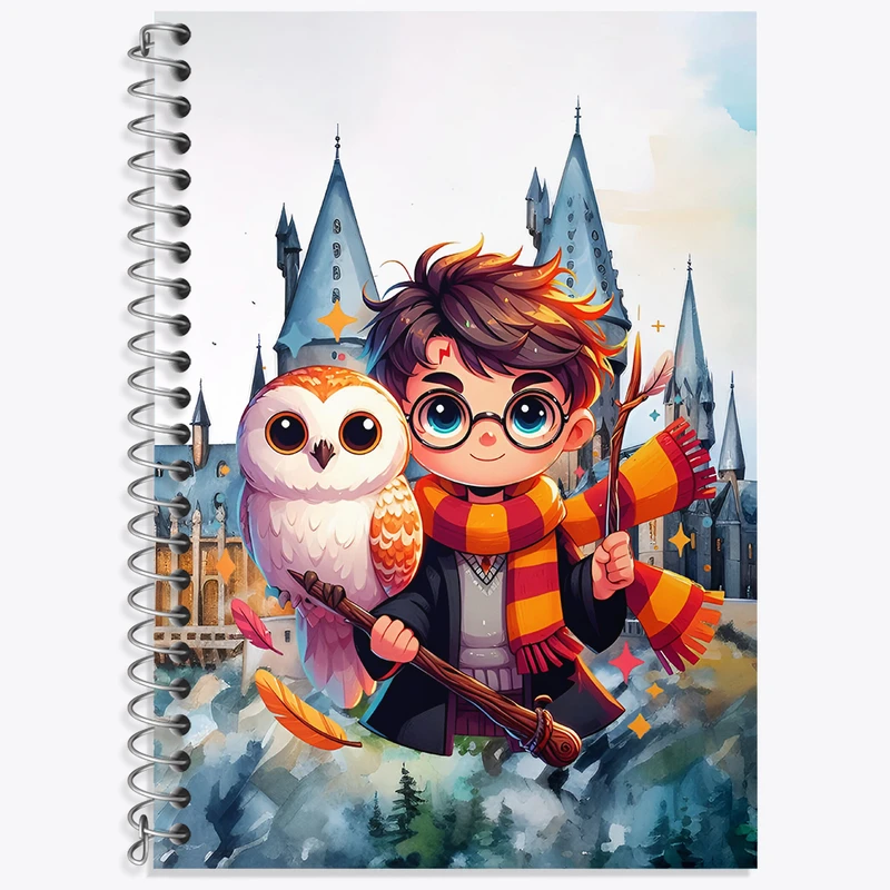 دفتر زبان 50 برگ خندالو مدل دو خط طرح هری پاتر (Harry Potter) کد N4600