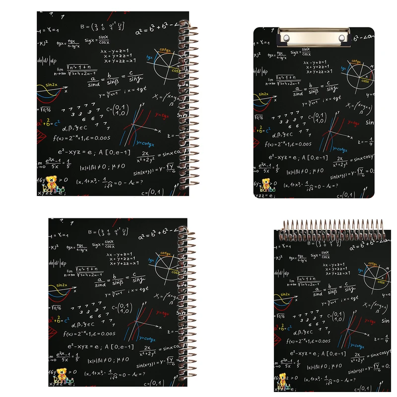 دفتر 100 برگ بانیبو مدل  ریاضی کد2725  به همراه تخته شاسی بسته 4 عددی