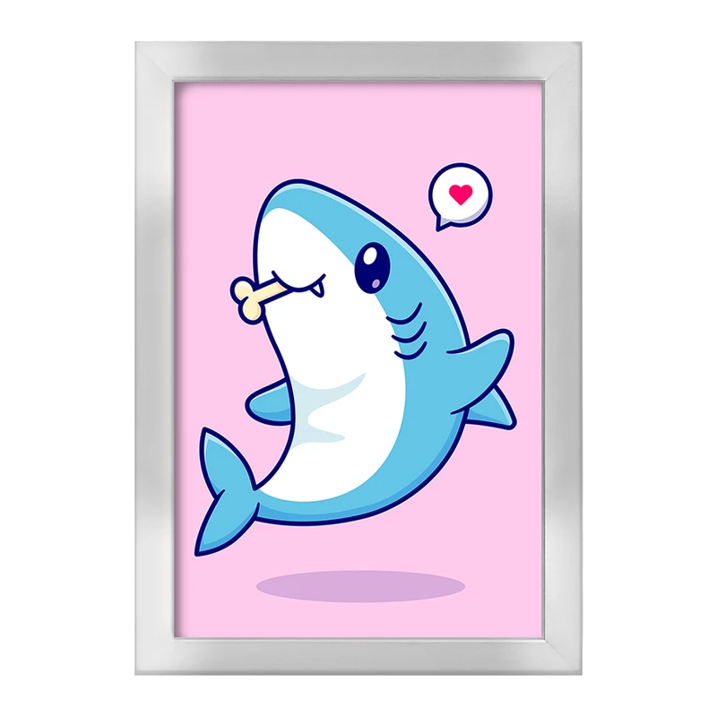 تابلو خندالو طرح حیوانات بامزه کوسه کد 29685