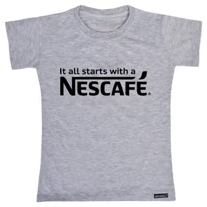 تی شرت آستین کوتاه دخترانه 27 مدل Nescafe کد MH894