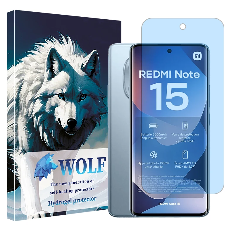 محافظ صفحه نمایش مات آنتی بلو ولف مدل Tough مناسب برای گوشی موبایل شیائومی Redmi Note 15 4G