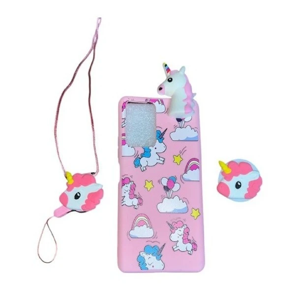 کاور مدل اسب شاخدار کد an25 مناسب برای گوشی موبایل سامسونگ Galaxy A 52 به همراه بند و پایه نگهدارنده