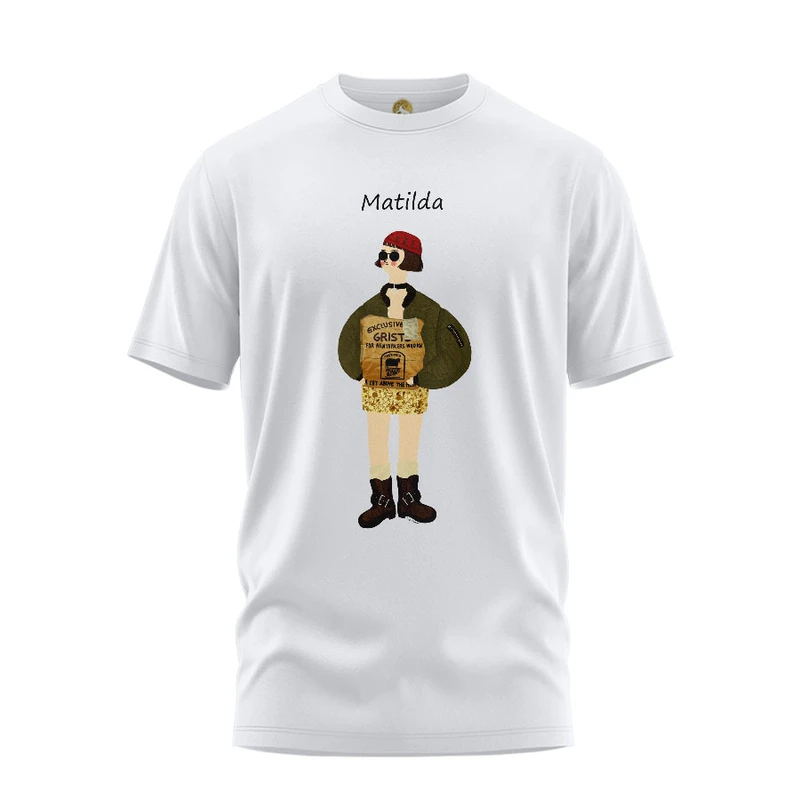 تی شرت آستین کوتاه زنانه هومرو مدل TW424 طرح ماتیلدا