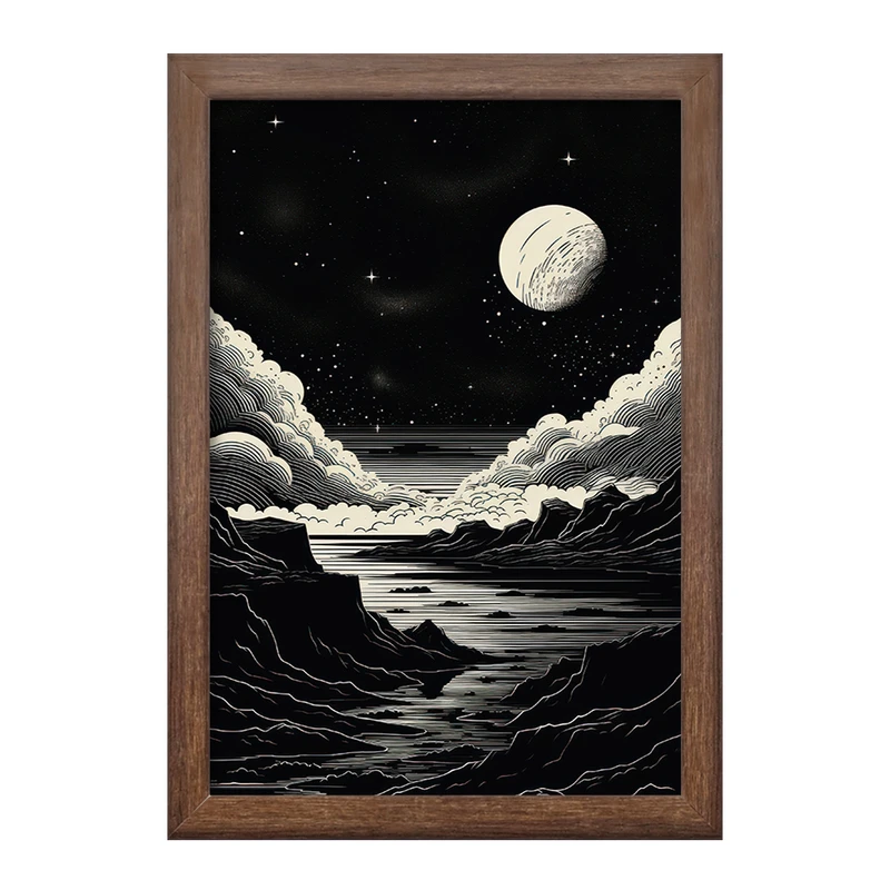 تابلو خندالو طرح ماه (Moon) کد F2698