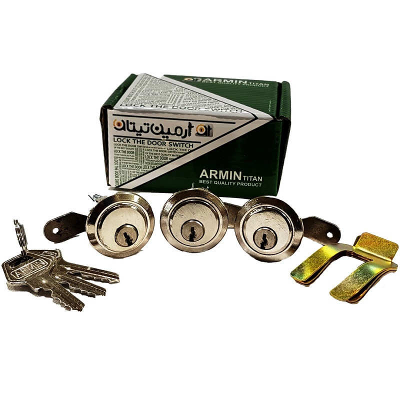 قفل درب مدل یدک لوکس مناسب برای پراید مجموعه 3 عددی