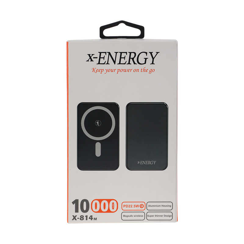 پاوربانک بی‌سیم 15 وات ایکس انرژی مدل X-814M 22.5W ظرفیت 10000 میلی آمپر ساعت