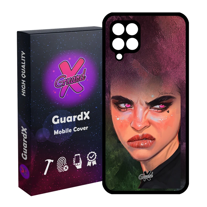 کاور گارد ایکس طرح Girl مدل Glass10260 مناسب برای گوشی موبایل سامسونگ Galaxy A12