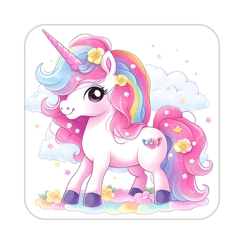 زیر لیوانی کاکتی طرح اسب تک شاخ و یونیکورن مدل mp29852