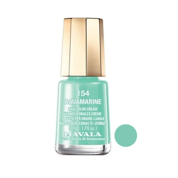 لاک ناخن ماوالا مدل AQUAMARINE شماره 154