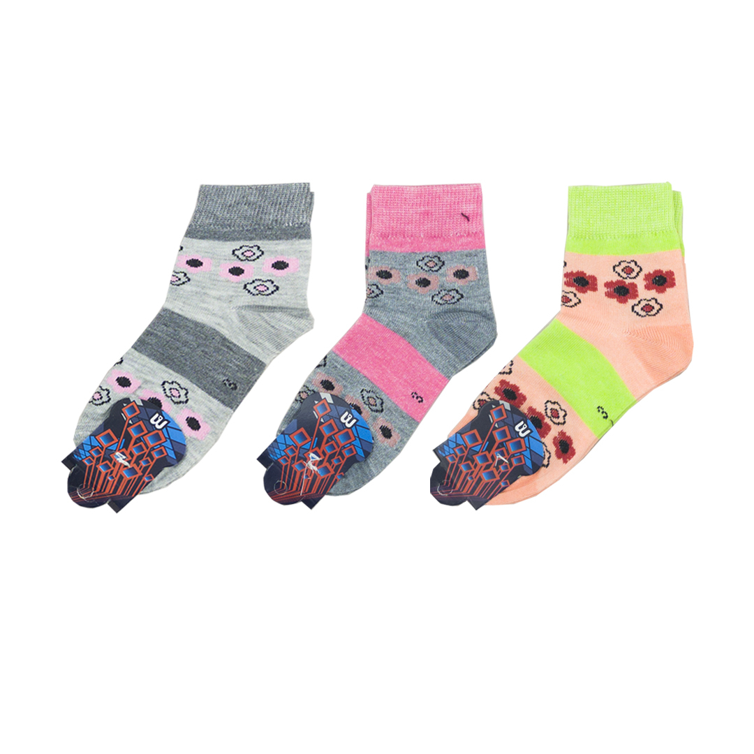 جوراب دخترانه مدل 61378 مجموعه سه عددی 