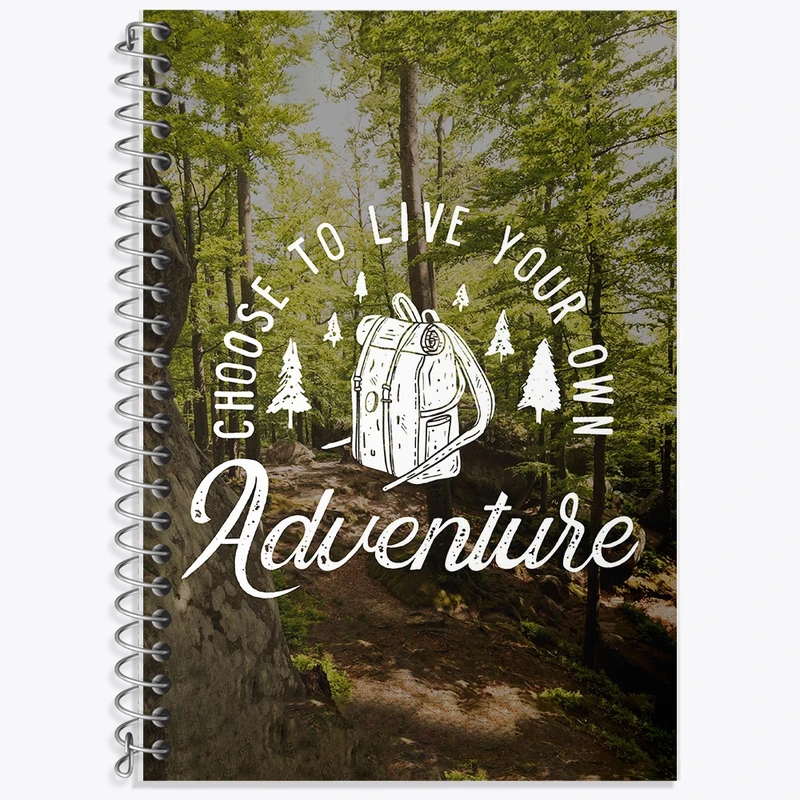 دفتر زبان 50 برگ خندالو مدل سه خط طرح Choose To Live Your Own Aduentuse کد F1515