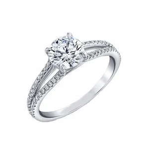 انگشتر نقره زنانه قیراط طرح تک سنگ کد GH4229