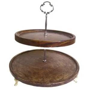 اردو خوری سنگی مدل دوطبقه طرح دایره چوبی 