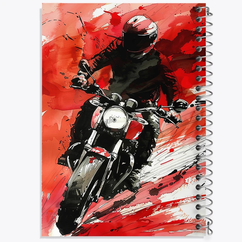 دفتر مشق 50 برگ خندالو طرح موتور سیکلت (Motorcycle) کد F1019