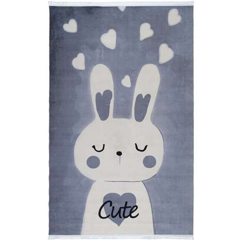 فرش ماشینی محتشم طرح کودک مدل خرگوش خابالو کد 100286 