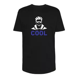 تی شرت لانگ آستین کوتاه مردانه مدل Cool کد V02 رنگ مشکی
